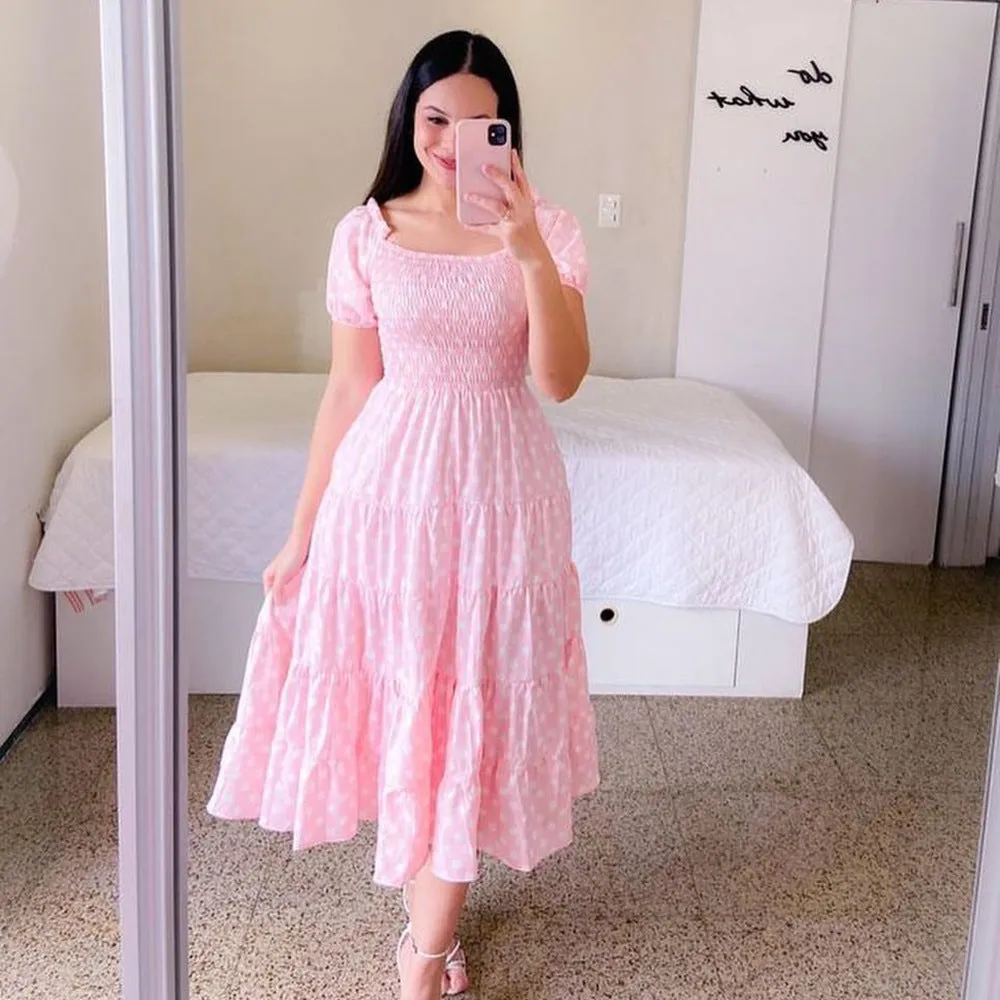 2025 New spring and summer new  New 2025 dresses literary  fresh printing fashion women's clothing
