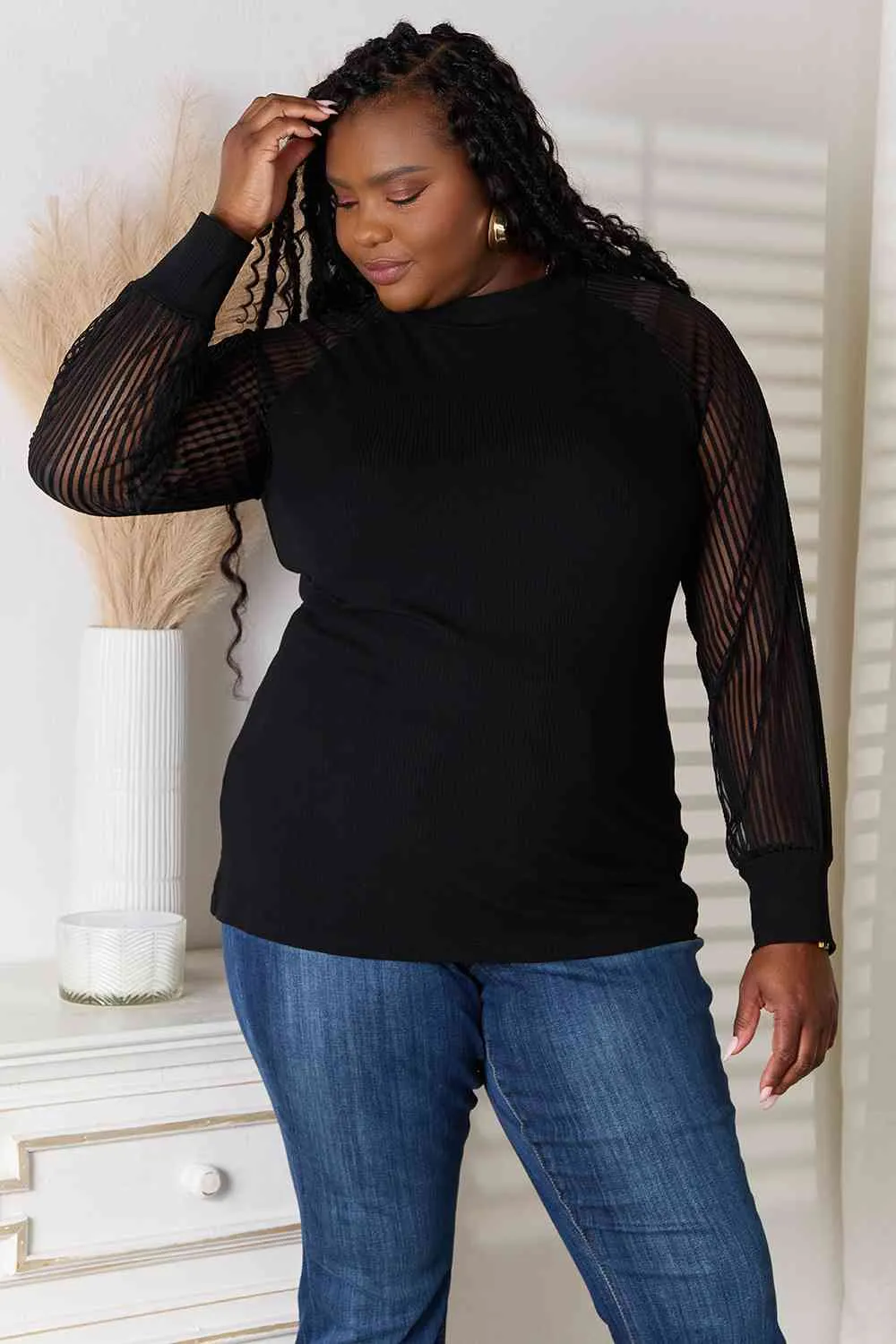 About Last Night  Raglan Sleeve Blouse