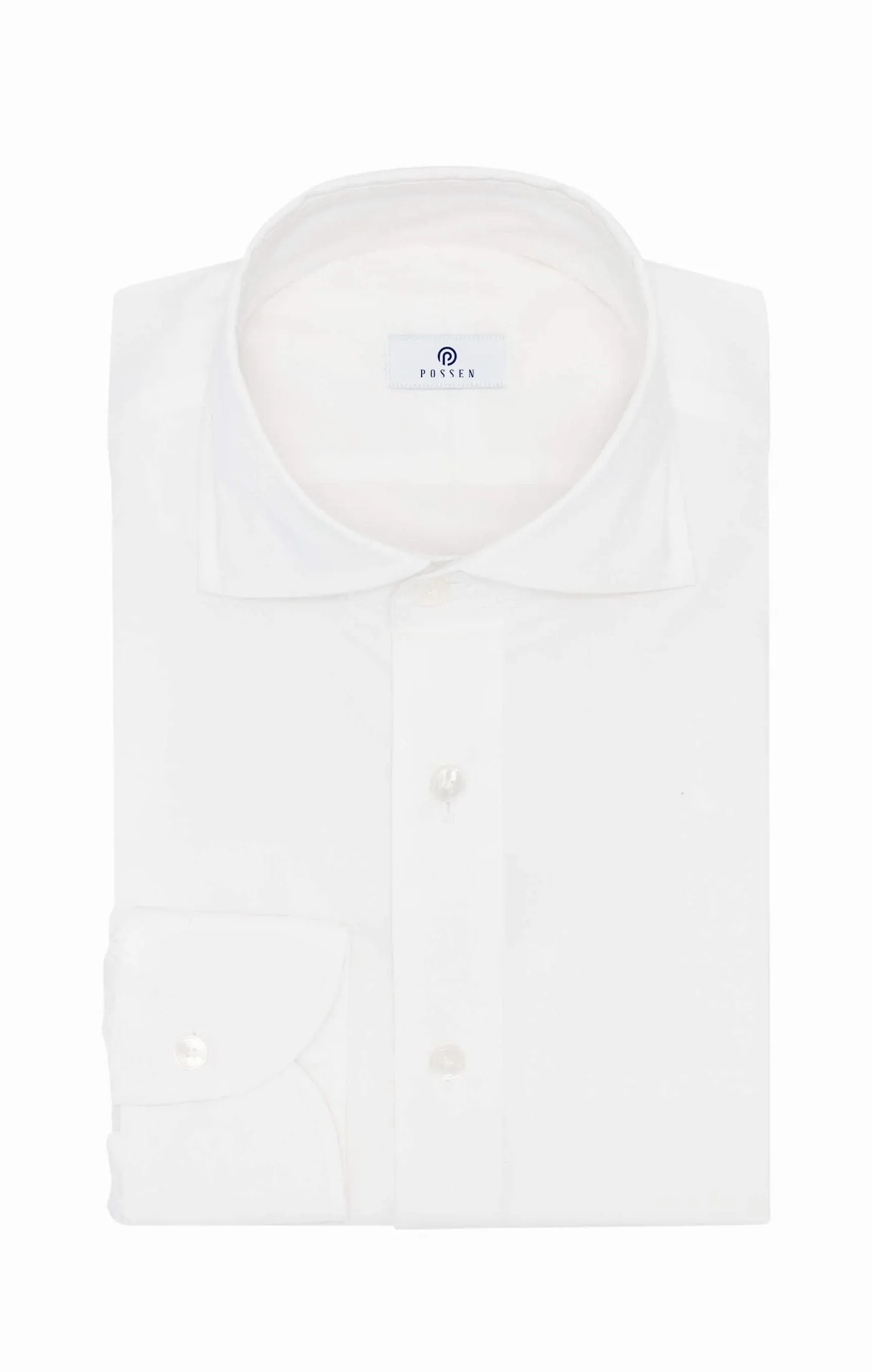 Albini White Stretch Fine Twill 365 Easy Care Cotton