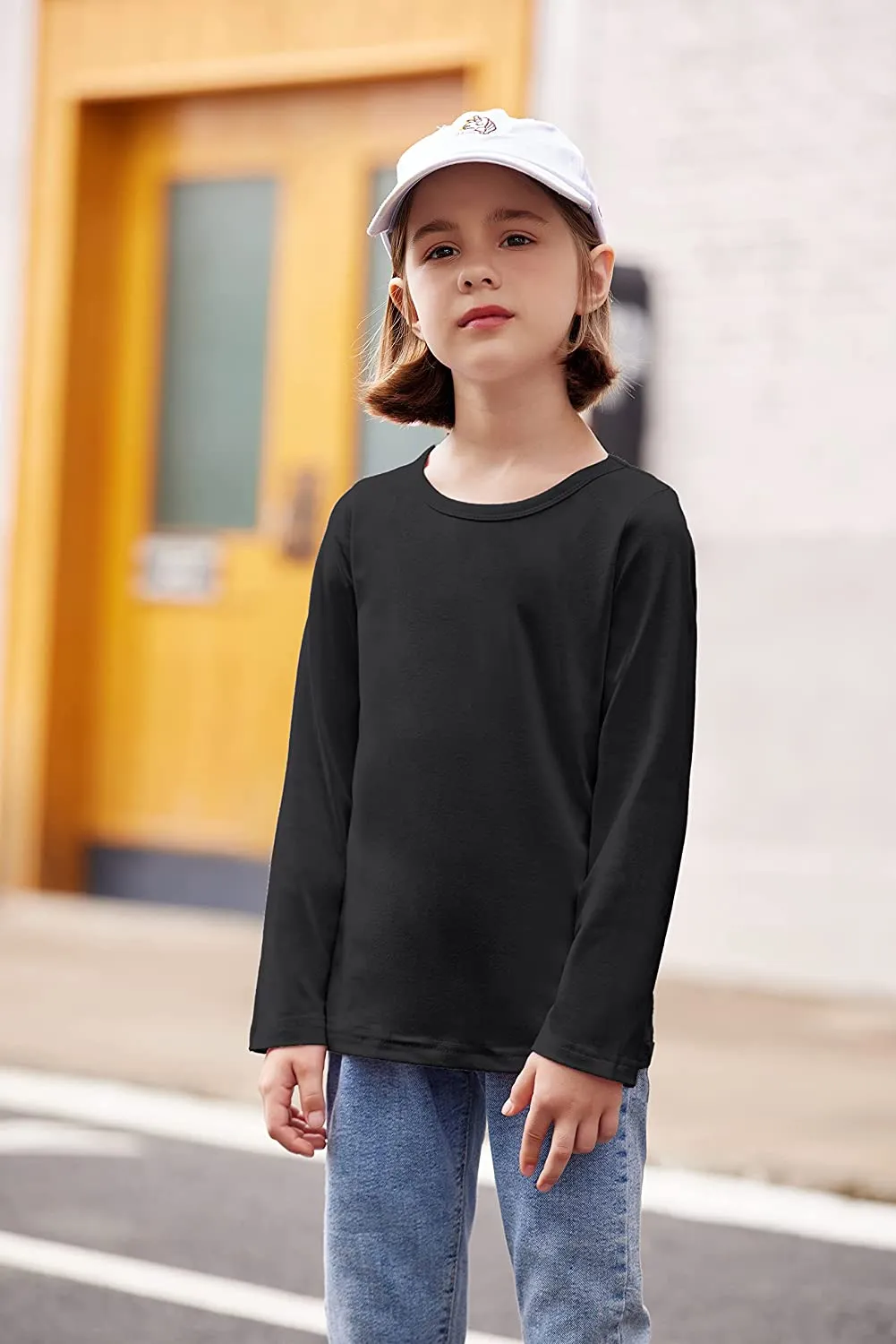 Arshiner Kids 3 Pack Long Sleeve Tees Girls Tees 3pcs Shirts