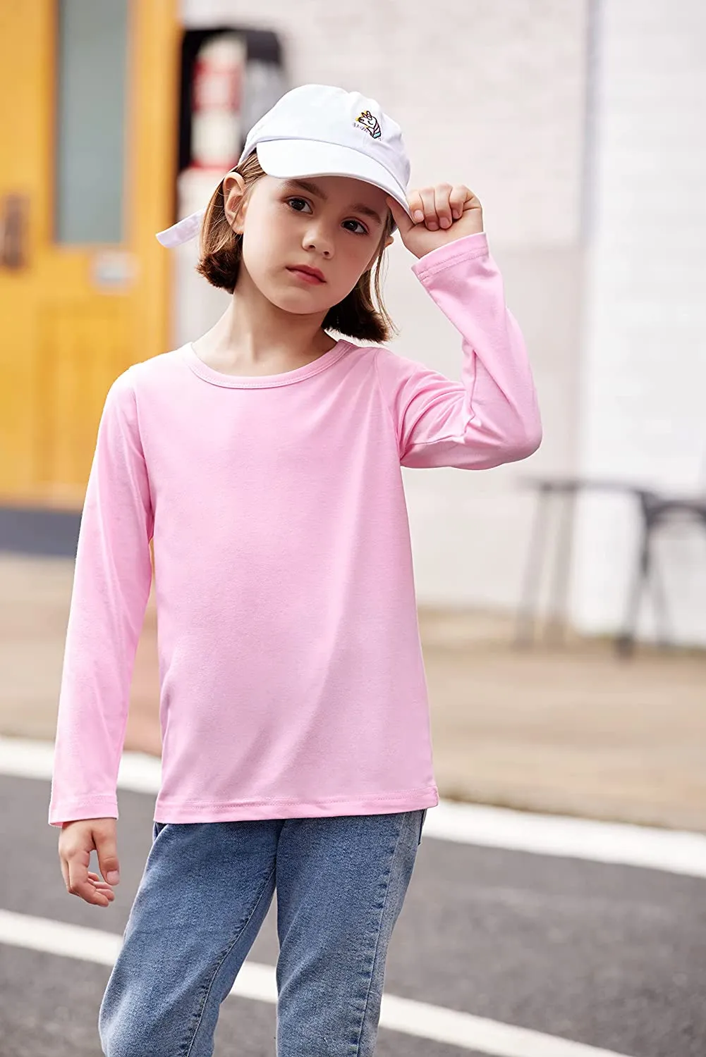 Arshiner Kids 3 Pack Long Sleeve Tees Girls Tees 3pcs Shirts