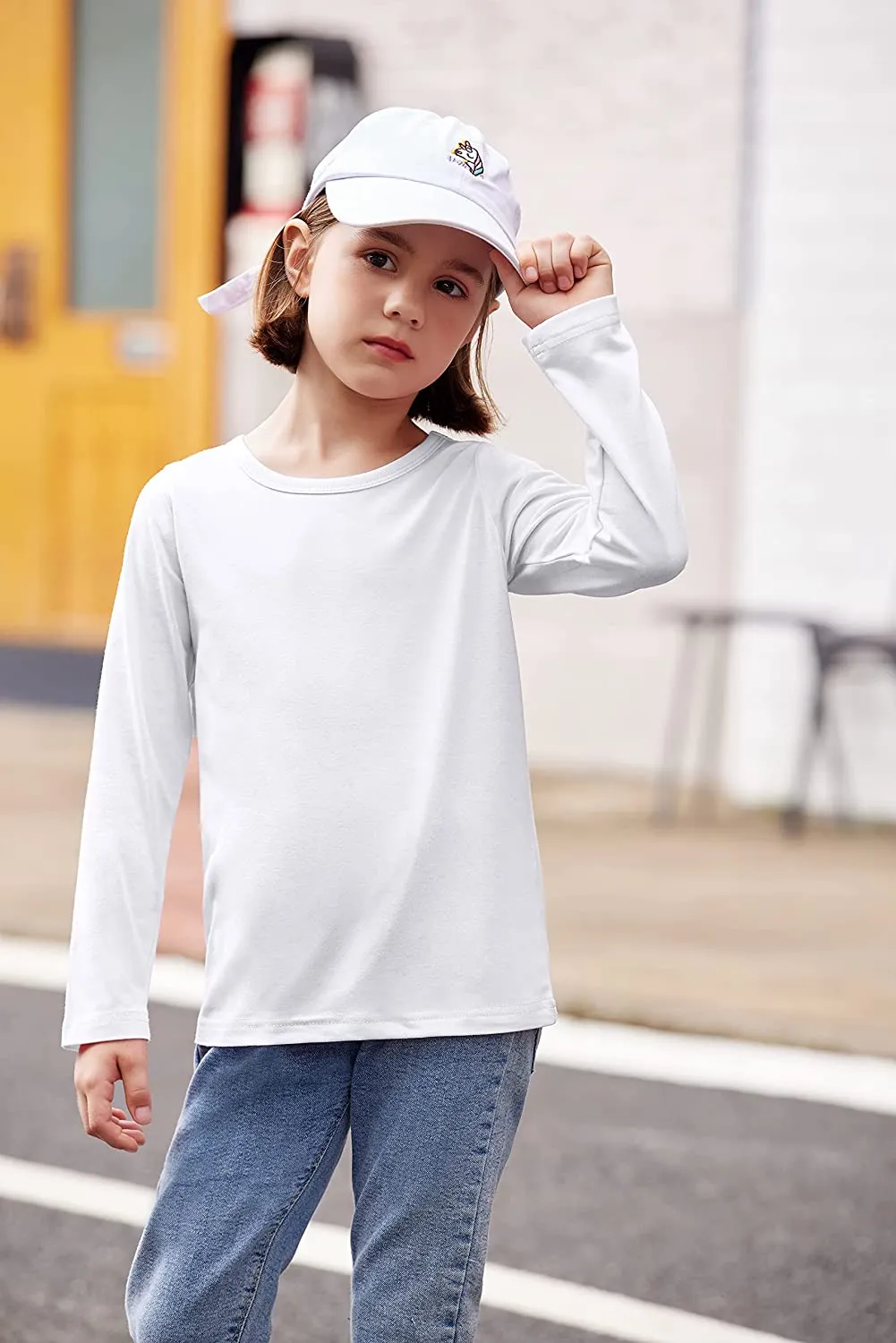 Arshiner Kids 3 Pack Long Sleeve Tees Girls Tees 3pcs Shirts