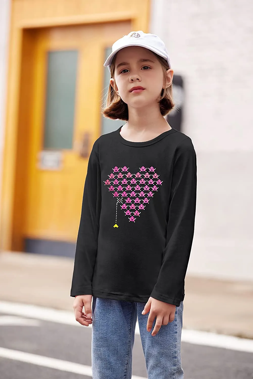 Arshiner Kids 3 Pack Long Sleeve Tees Girls Tees 3pcs Shirts