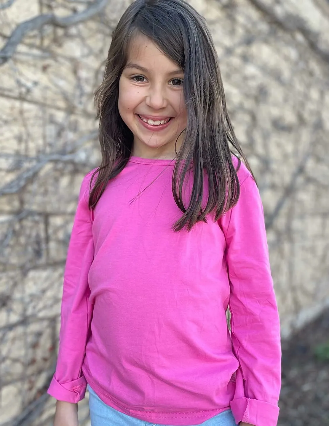 Arshiner Kids 3 Pack Long Sleeve Tees Girls Tees 3pcs Shirts