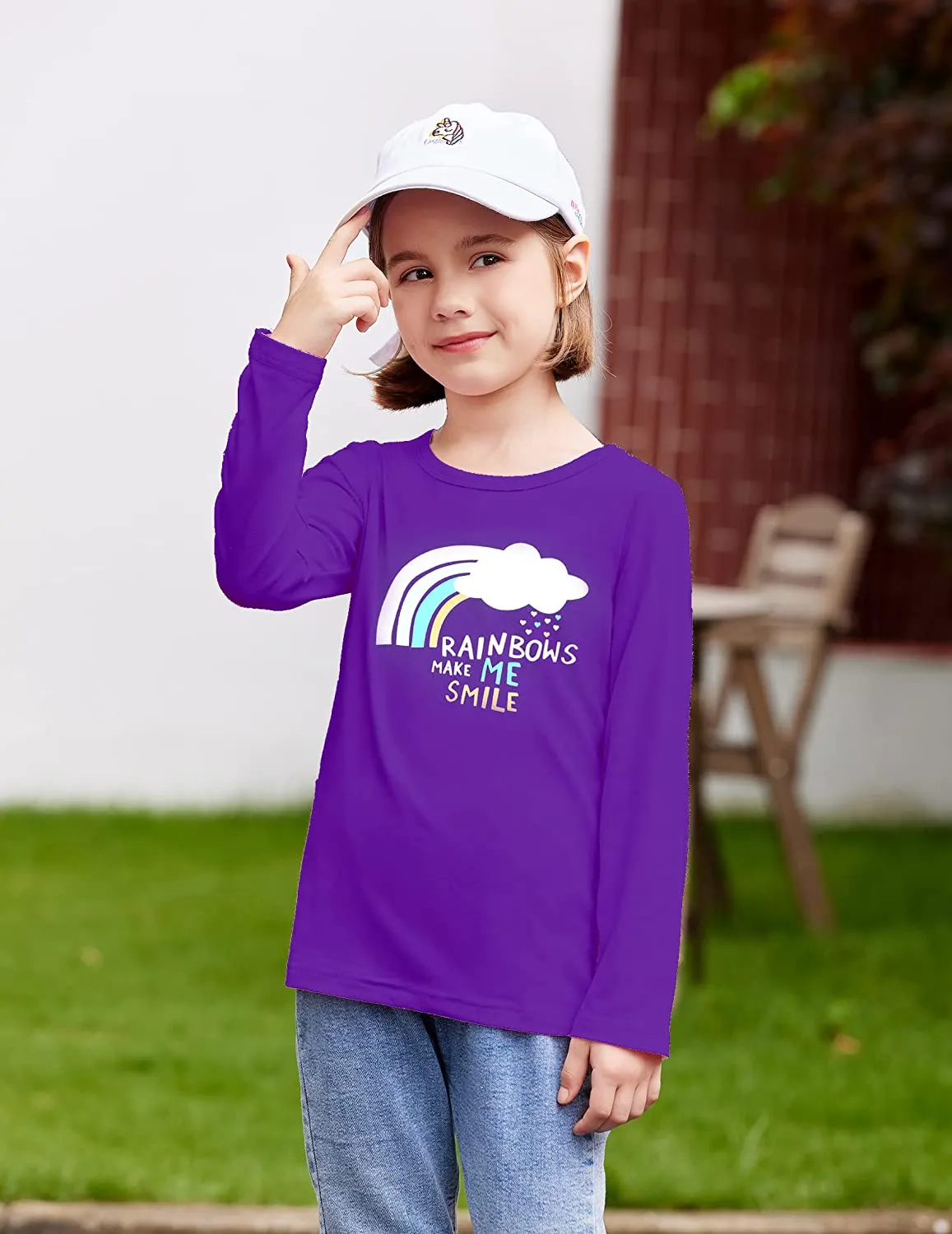 Arshiner Kids 3 Pack Long Sleeve Tees Girls Tees 3pcs Shirts