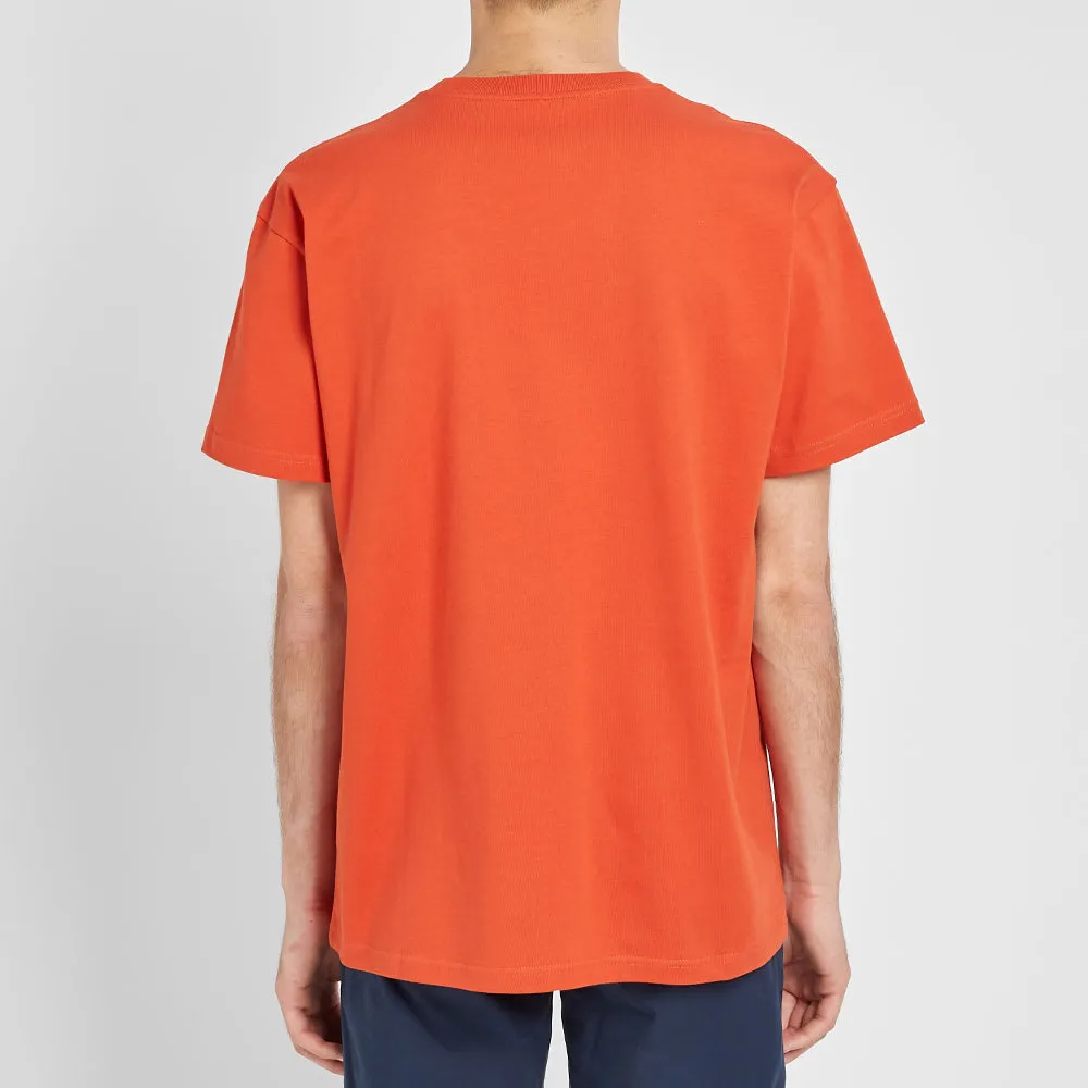 Carhartt WIP Chase Embroidered Tee (Brick Orange & Gold)(Regular Size)