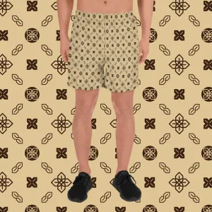 Cool S Pattern All Over Print Shorts - Style 5 Tan
