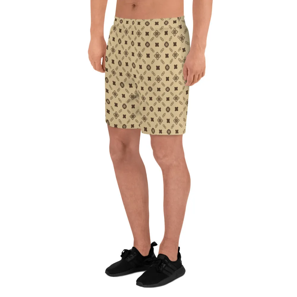 Cool S Pattern All Over Print Shorts - Style 5 Tan