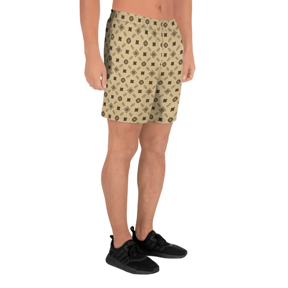 Cool S Pattern All Over Print Shorts - Style 5 Tan