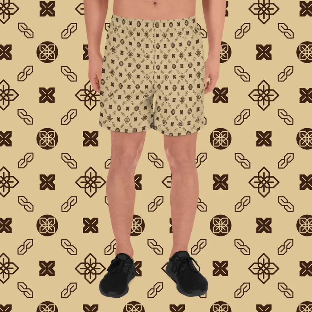 Cool S Pattern All Over Print Shorts - Style 5 Tan