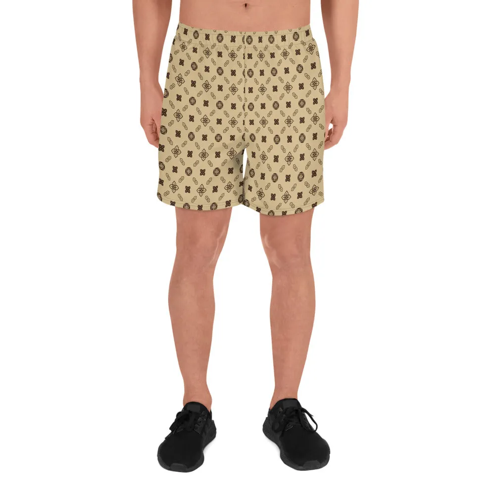 Cool S Pattern All Over Print Shorts - Style 5 Tan