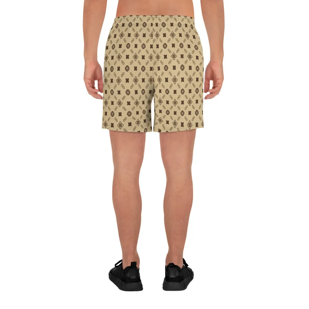 Cool S Pattern All Over Print Shorts - Style 5 Tan