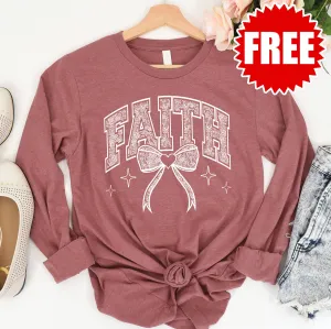 Faith Lace Long Sleeve - Heather Mauve