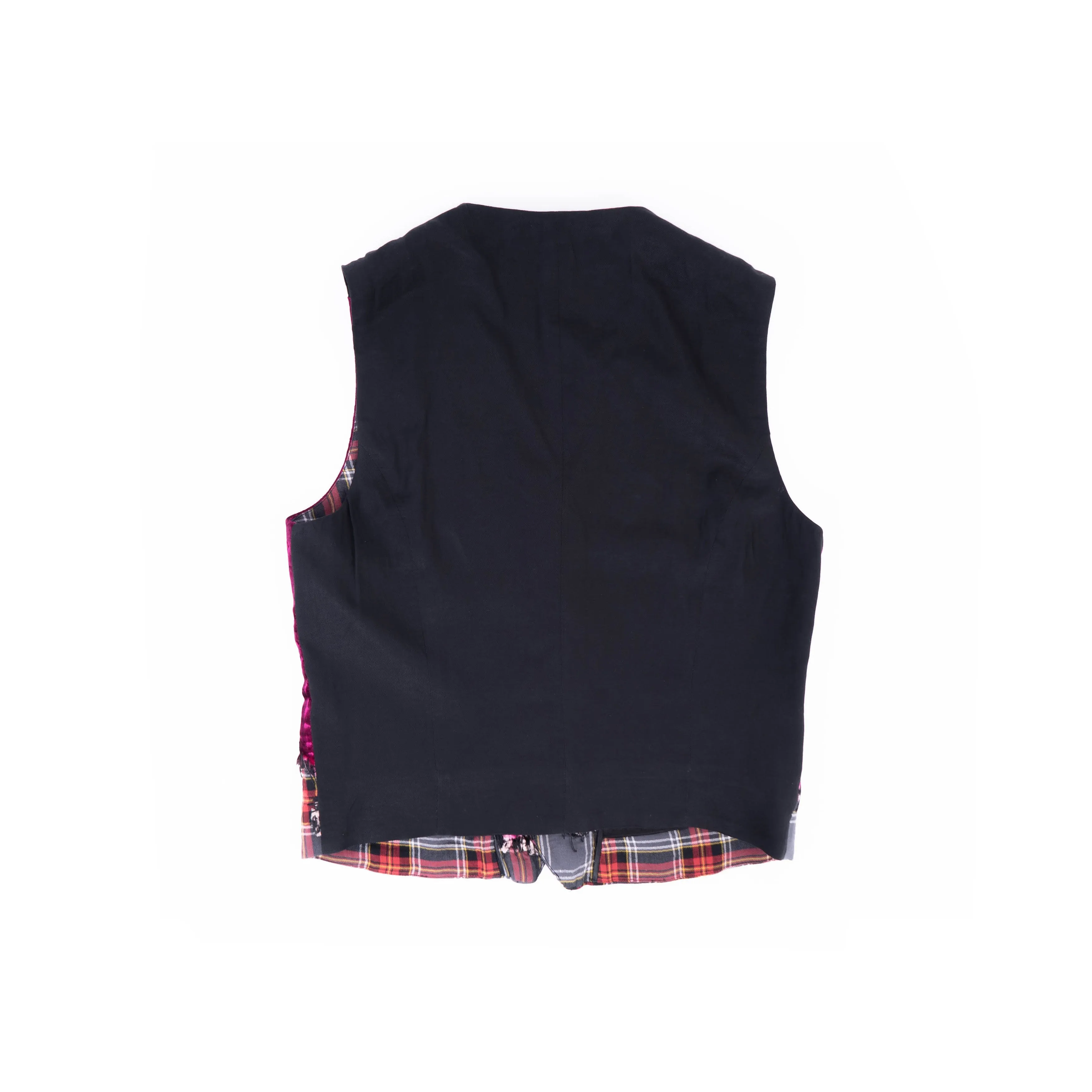 FW17 Pink Crushed Velvet Vest Runway Sample