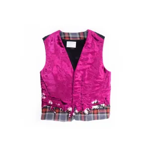 FW17 Pink Crushed Velvet Vest Runway Sample