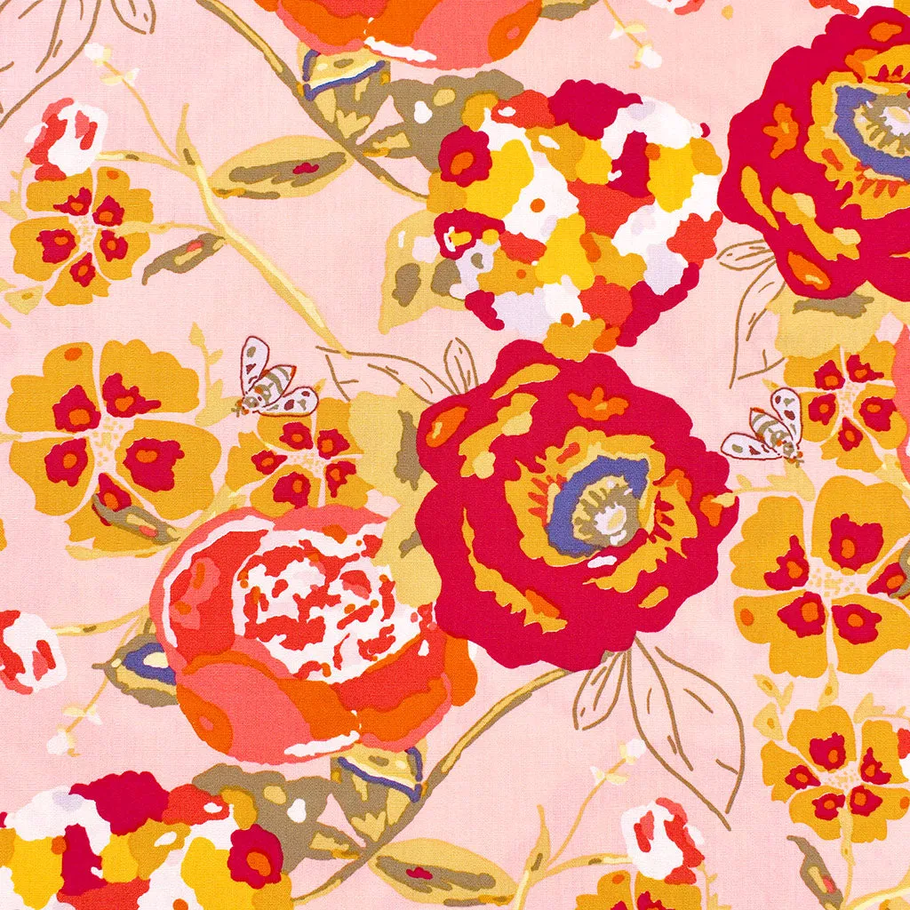 Garden of Opulence Rocket Floral 2 Premium Cotton Peach
