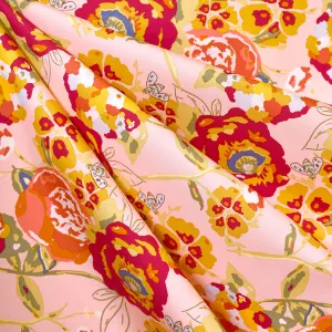 Garden of Opulence Rocket Floral 2 Premium Cotton Peach