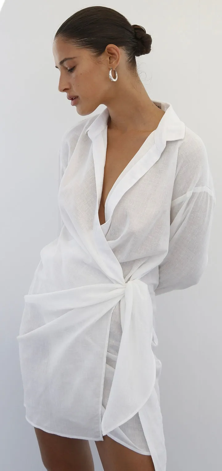Gisele Cotton Dress - White