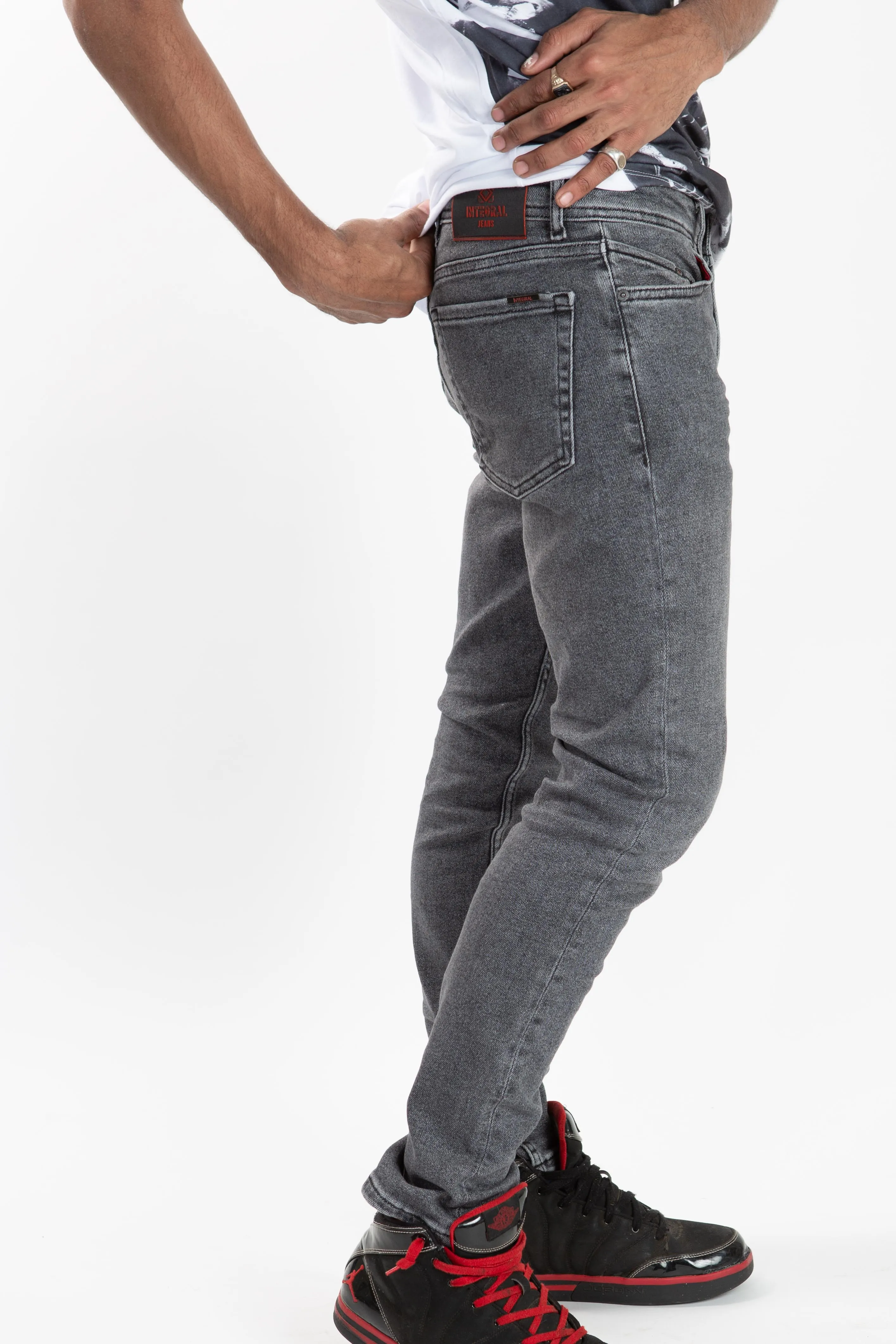 Integral Slim Fit Stretch Jeans - Charcoal
