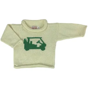 Ivory Golf Cart Roll Neck Sweater