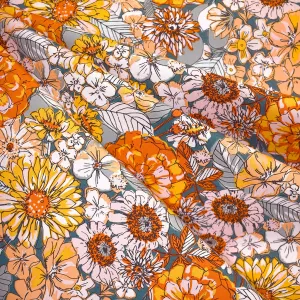 Listen to Your Heart Fleuron Floral Premium Cotton Citrus