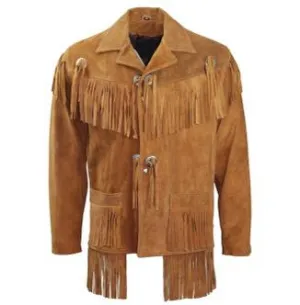 Mens Native American Tan Jacket BY TJS