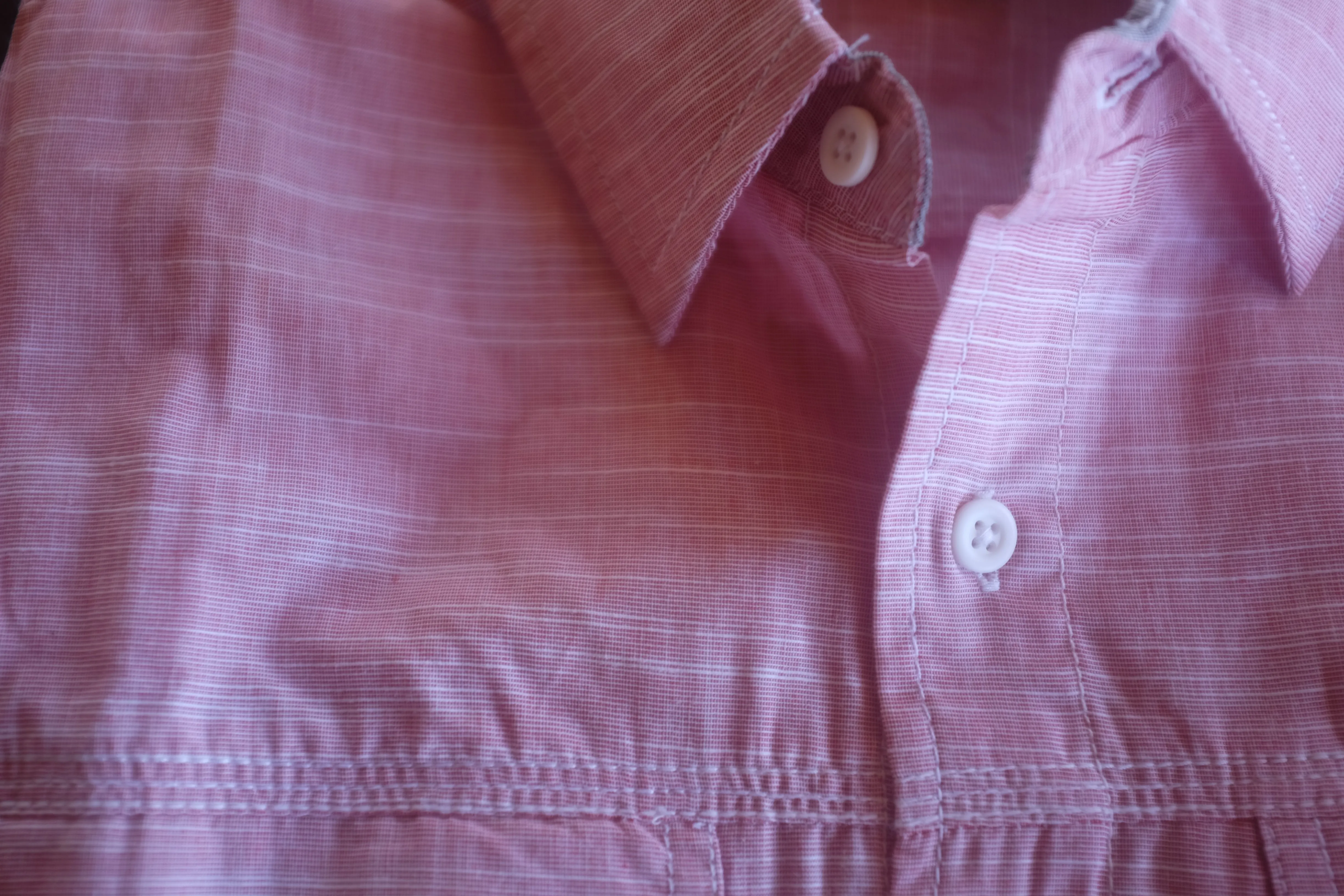 Men's Solid Textured Short Sleeve Button UP