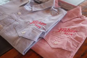 Men's Solid Textured Short Sleeve Button UP