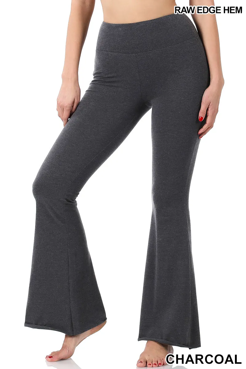 Raw Hem Yoga Pants in Black (S-XL)
