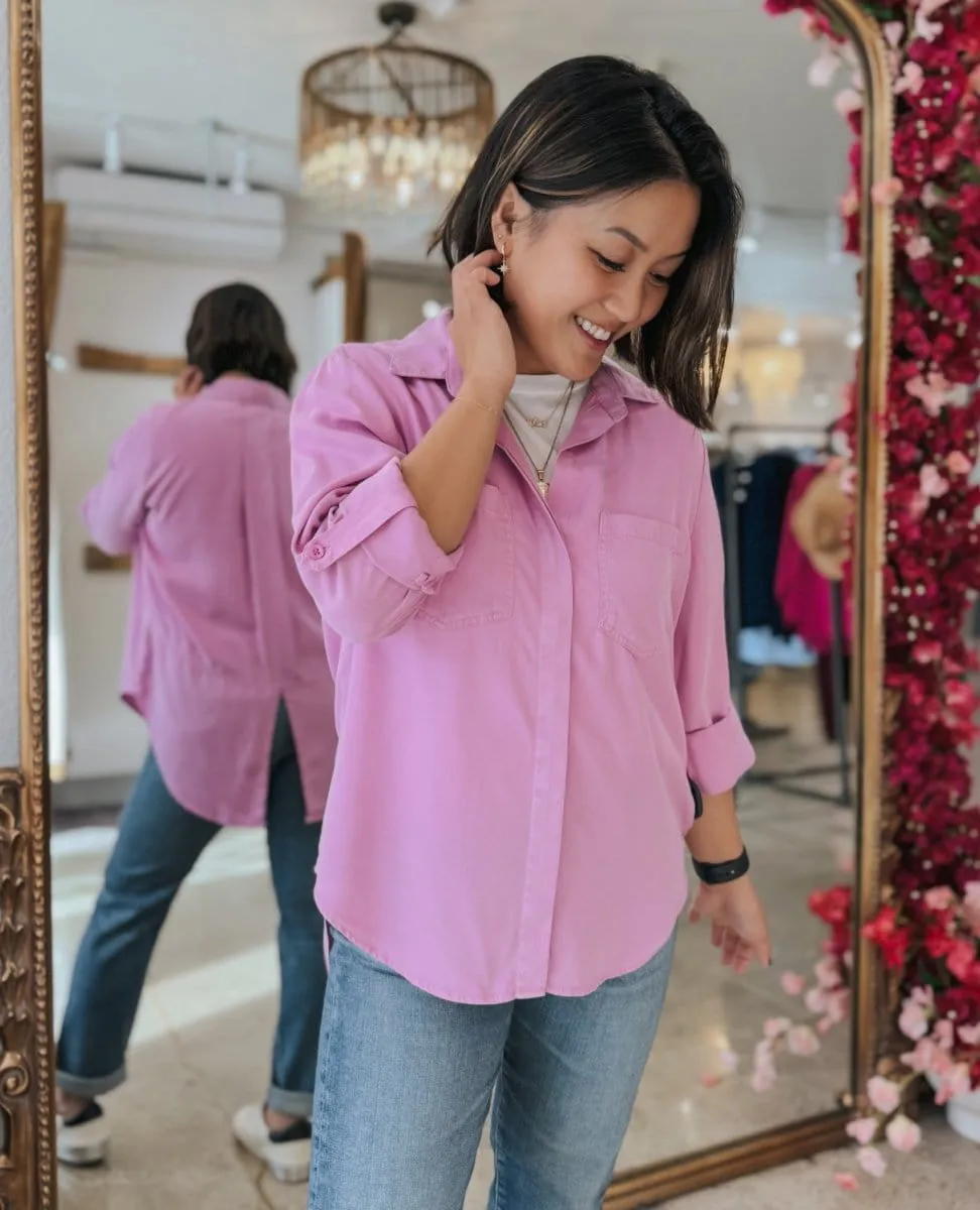 Riley Pink Petal Clean Hem Shirt