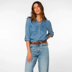 Riley Venice Sky Clean Hem Shirt