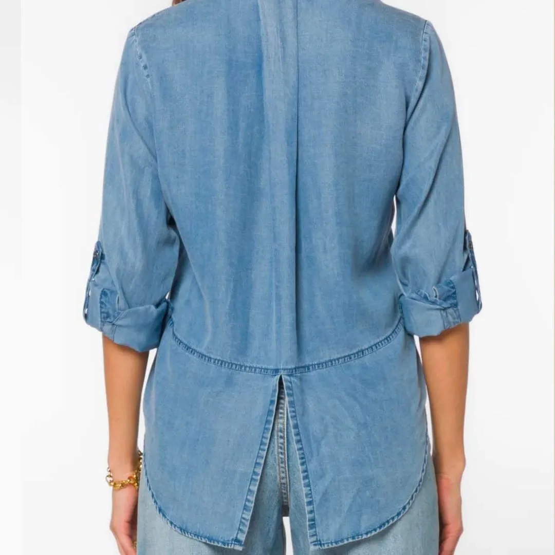 Riley Venice Sky Clean Hem Shirt