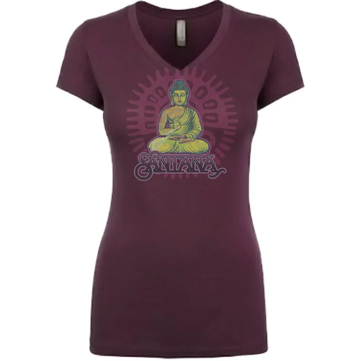 Santana - Buddha Juniors V-Neck T-Shirt