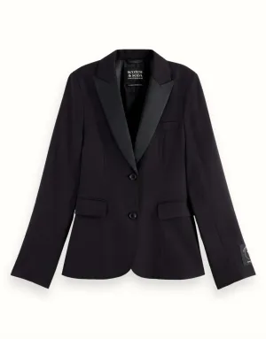 Scotch and Soda Tuxedo Blazer in Black