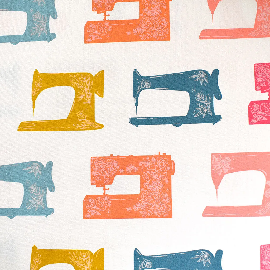 Sew Obsessed Let is Sew Machines Premium Cotton White/Multi