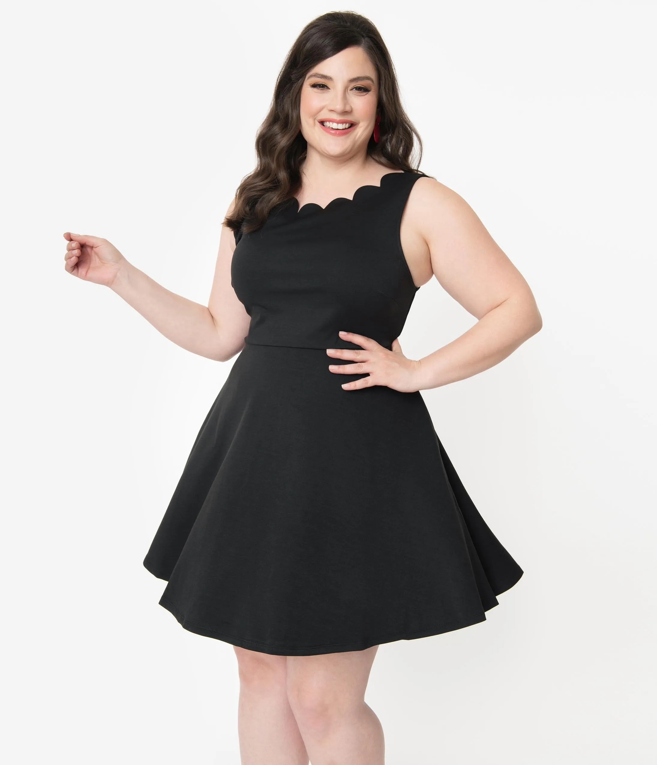 Smak Parlour Plus Size Black Sleeveless Charmed Fit & Flare Dress