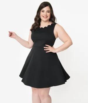 Smak Parlour Plus Size Black Sleeveless Charmed Fit & Flare Dress