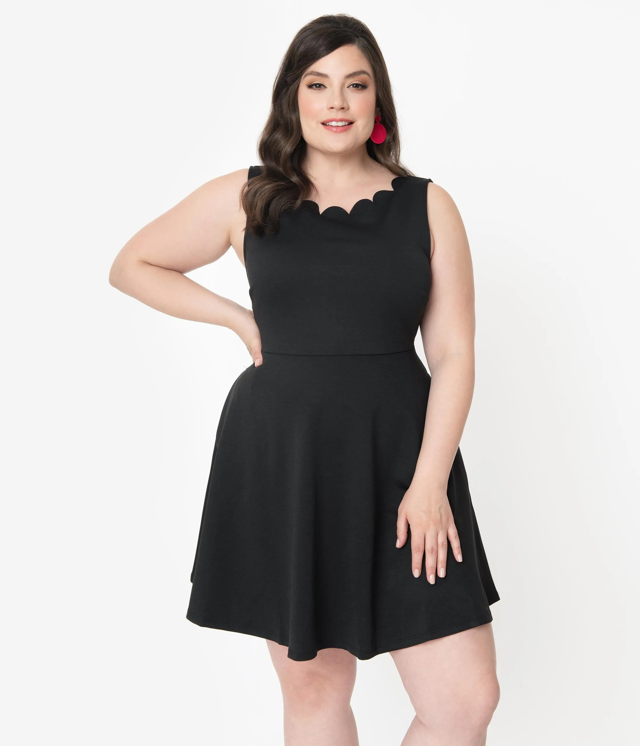 Smak Parlour Plus Size Black Sleeveless Charmed Fit & Flare Dress