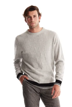 Soft Cloth Crewneck Sweater in Merino Jersey - Grey