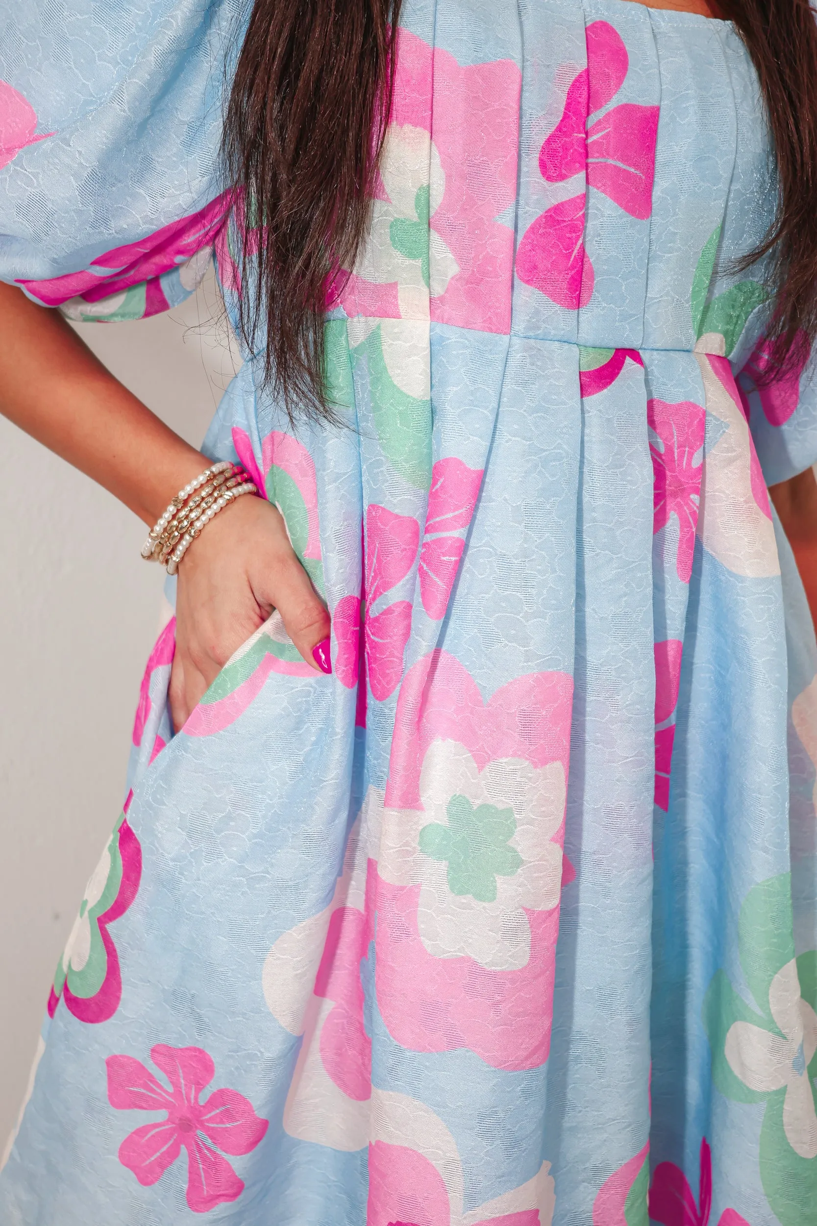 Sugar Bloom Puff Sleeve Mini Dress